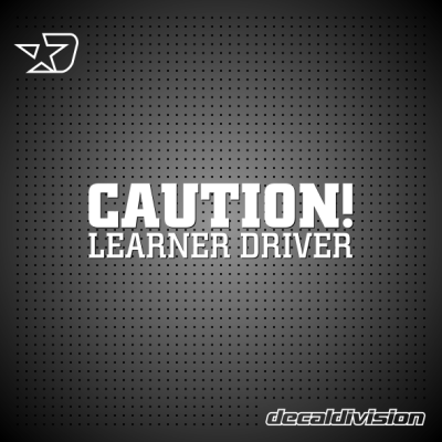 Caution Learner Driver Sticker - Stacked Caution Learner Driver Sticker - Stacked